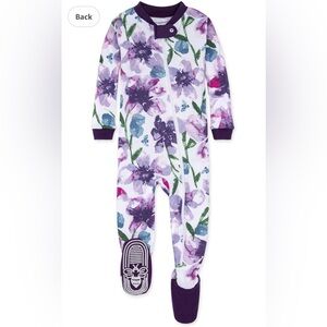 Burt’s Bees Baby 24 Month Organic Cotton Snug Fit Footed Onsie Daylily Color NWT